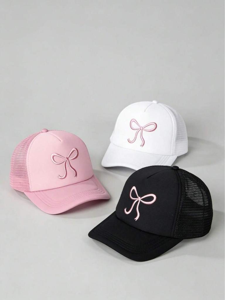 Women Butterfly Embroidered Baseball Cap Solid Color Snapback Hat Spring Summer Outdoor Sun Protection