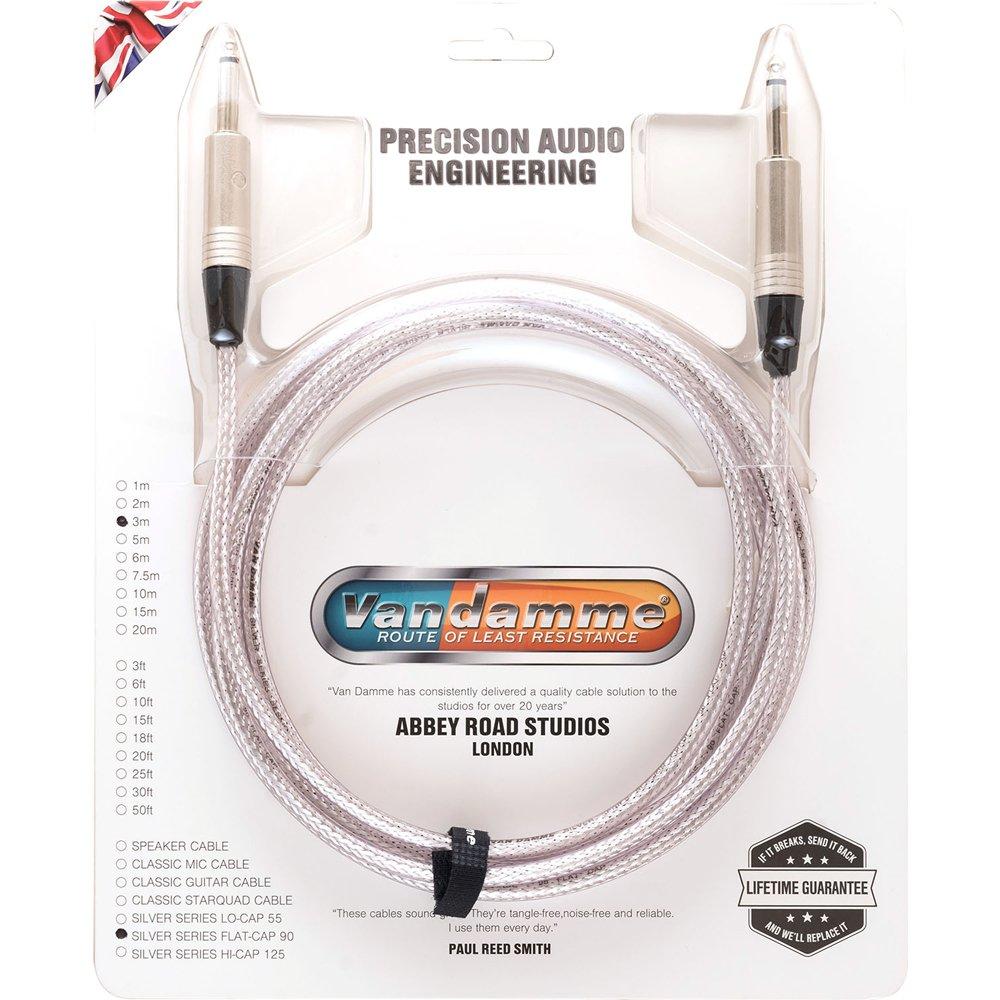 

Van Damme Silver Series 90 Straight Plug Instrument Cable 3m Japanese Flat-Cap [Official Import]