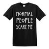 Normale Leute machen mir Angst T-Shirt lustig Goth Rock Punk Geschenk Neuheit Oberteil Tee