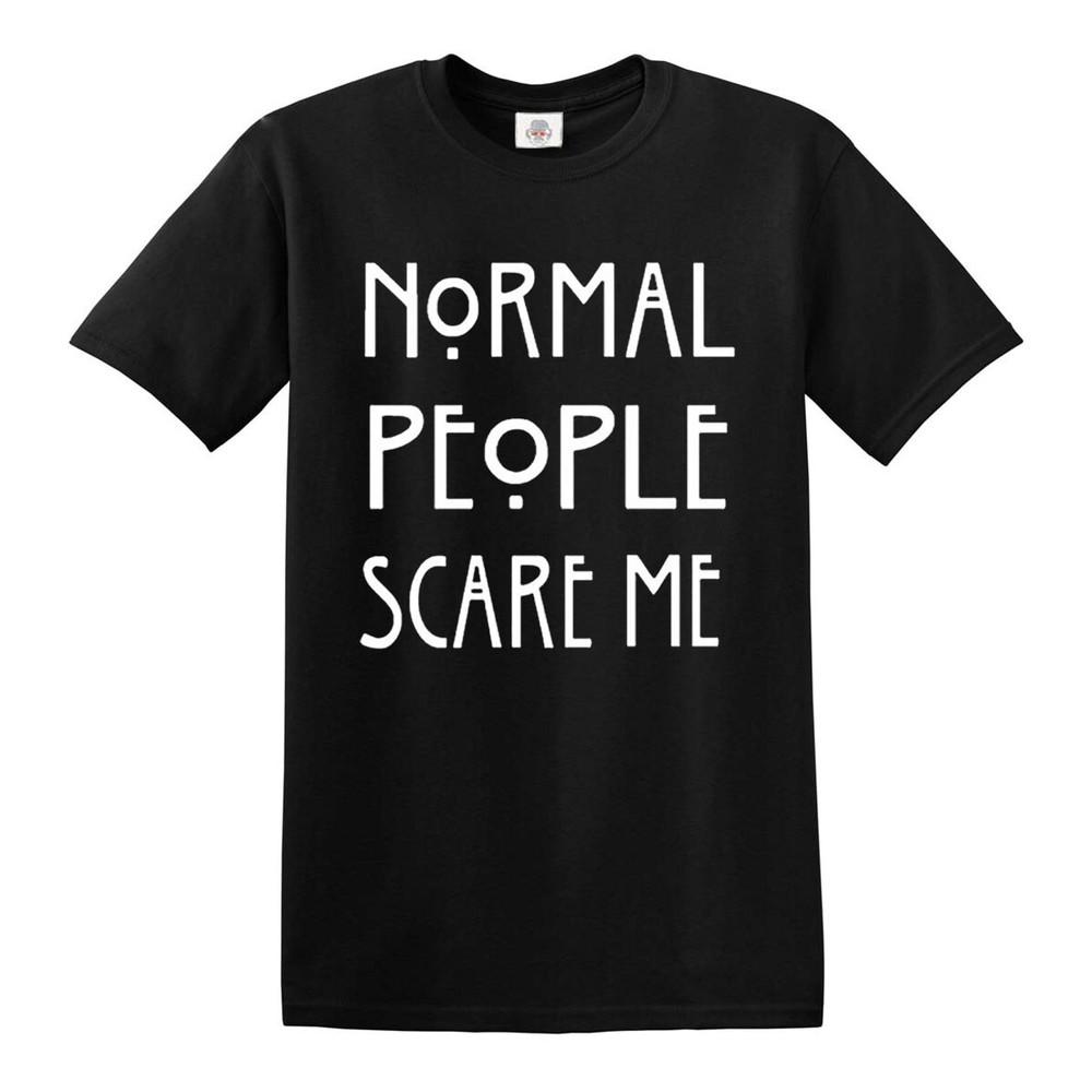 Normale Leute machen mir Angst T-Shirt lustig Goth Rock Punk Geschenk Neuheit Oberteil Tee