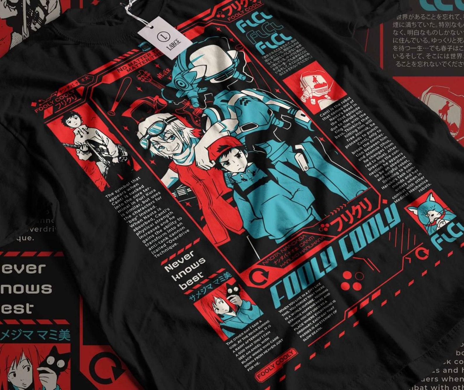 Unisex, Haruko Haruhara Shirt -flcl shirt,flcl T-Shirt,flcl T-Shirt,fooly cooly shirt,anime shirt,anime clothing,haruko shirt,flcl haruko 2XL