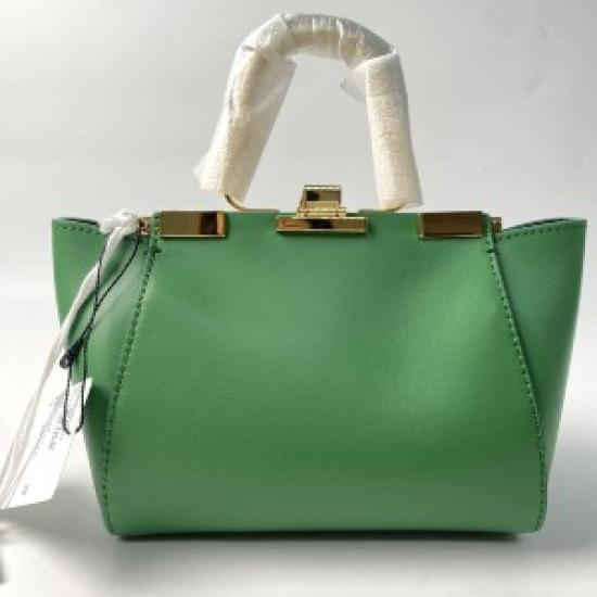 Unused ZANCHETTI Amuleto 20 Women's Luxury Shoulder Bag – Convertible Crossbody Handbag, Italian Designer Purse,Green / Gold Bag