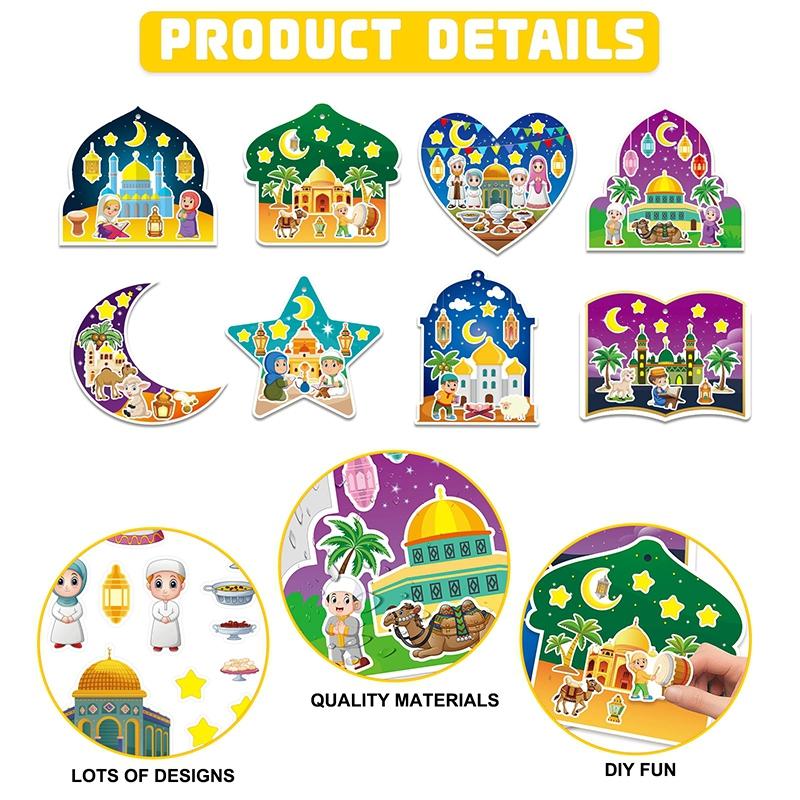 Ramadan Decorations  Ramadan Stickers Temporary Tattoo Sticker Muslim Party Supplies Ramadan Mubarak Accessories