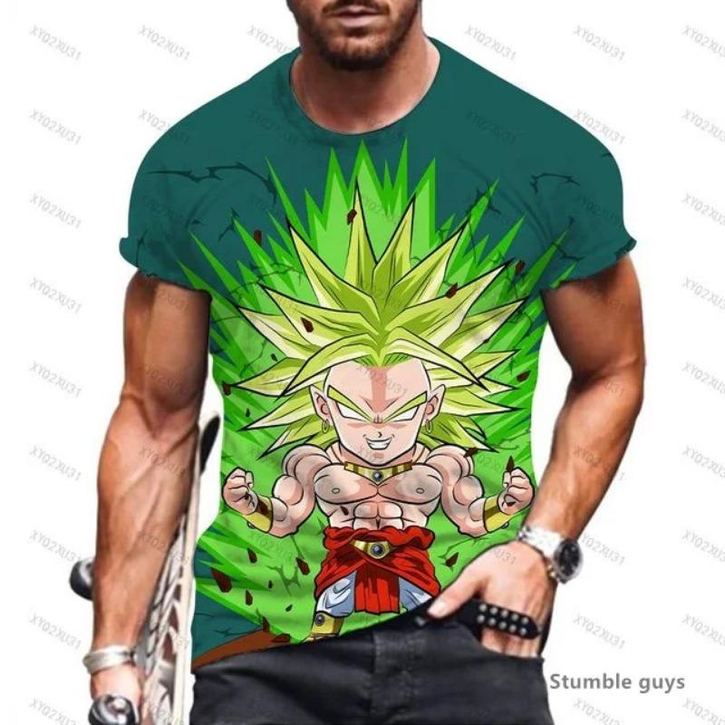 2026 Summer Dragon Ball Retro Fitness T-shirt Men's Oversized 3D