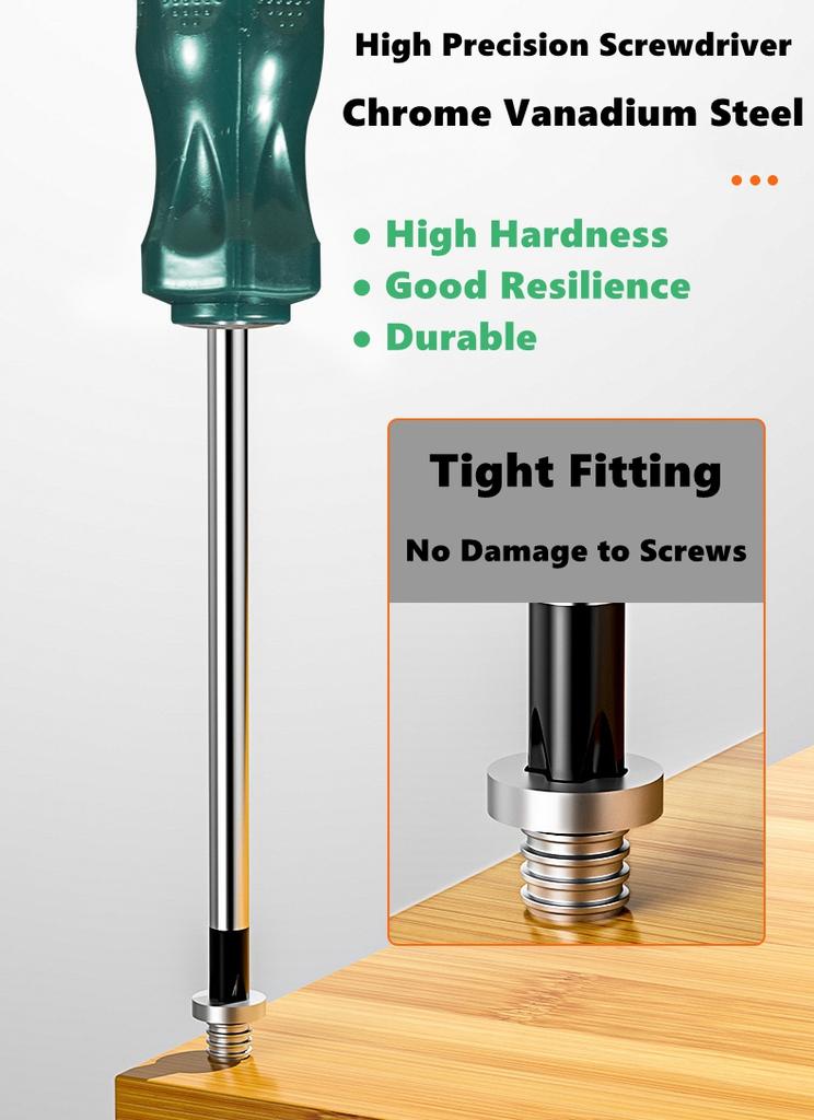 Xiaomi 8pcs Screwdriver Sets Phillips and Slotted CR-V Steel Screwdrivers with Ergonomic Handle for DIY Repairing Magnetic Hand Tools