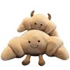 Croissant Bread Plush Toy With Super Soft Short Pile For Kids Gift And Play