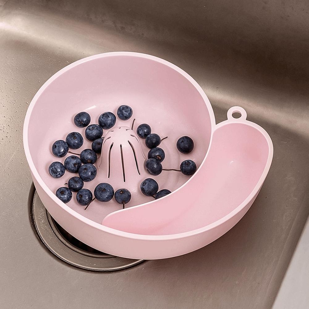 Snail Shape Vegetable Washing Basin Creative Fruit Storage Basket  Fruit Strainer
