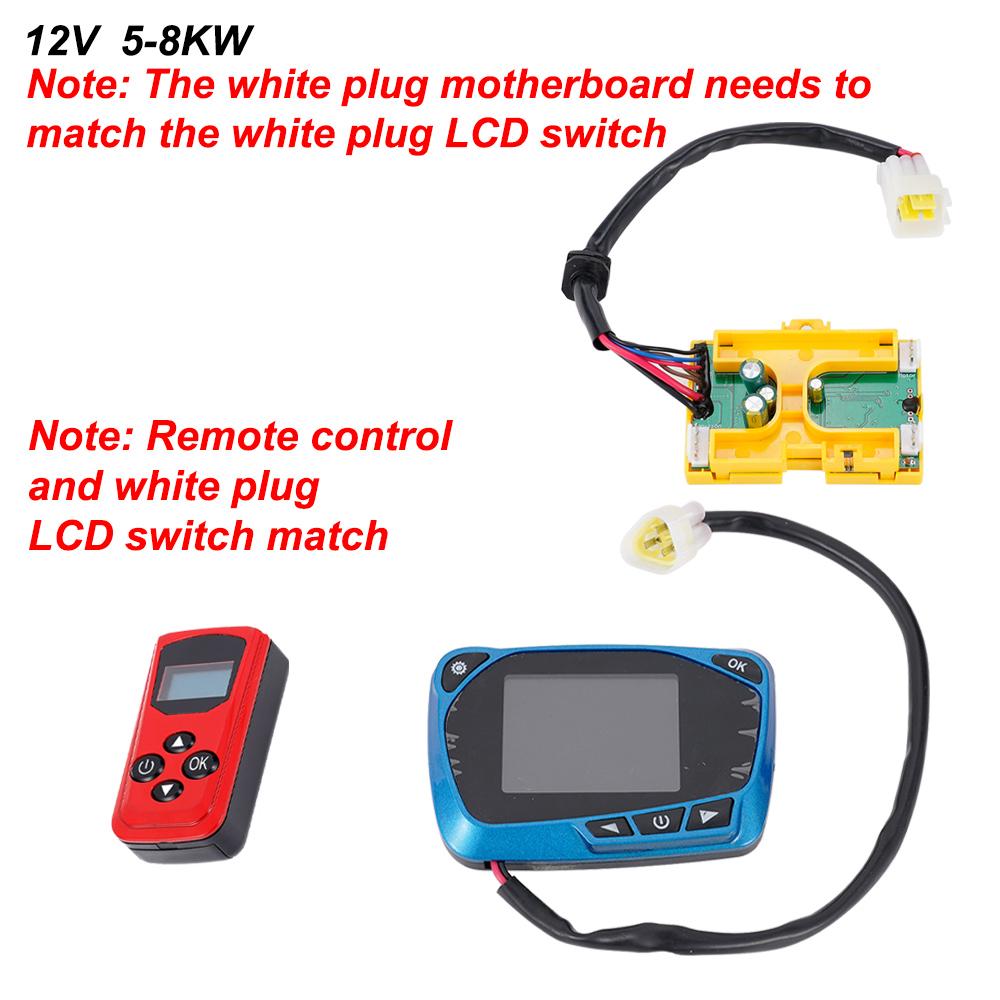Příslušenství nezávislého topení 12V 5-8KW, vylepšený LCD spínač nezávislého topení a obousměrné dálkové ovládání s digitálním displejem
