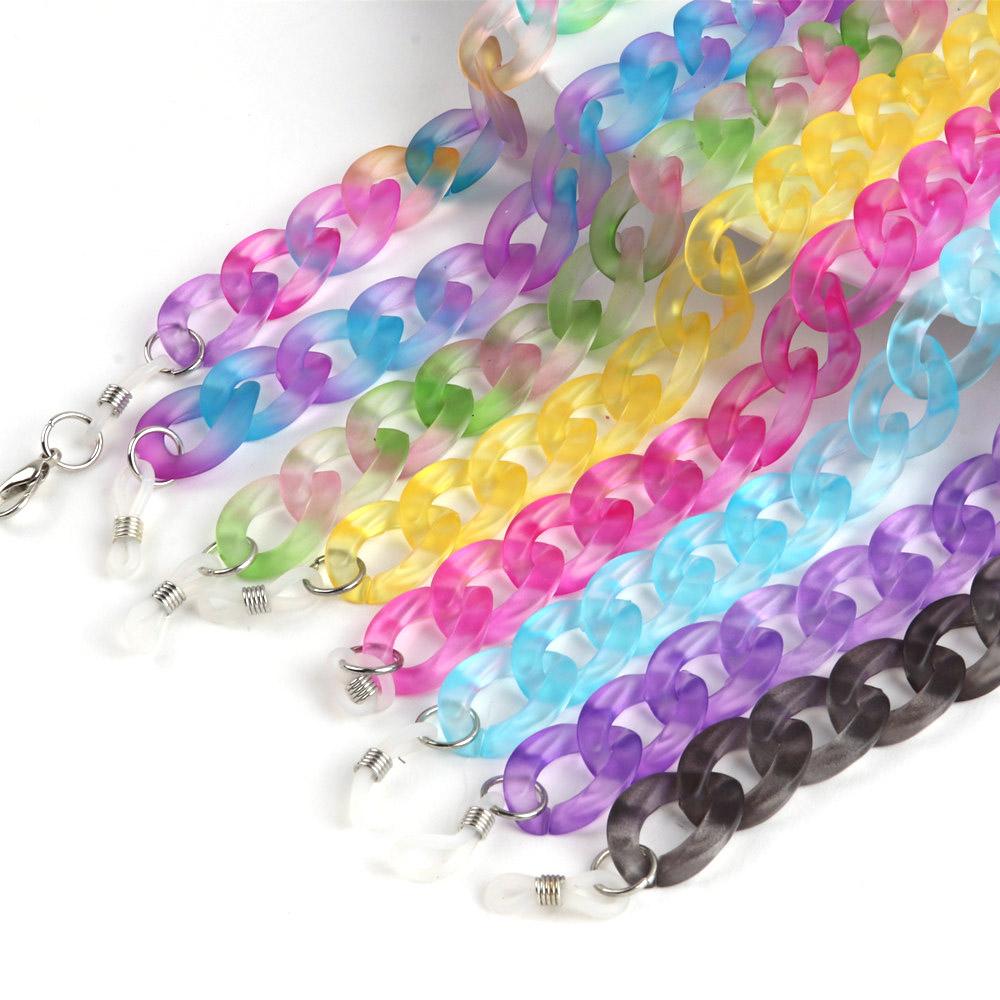 Cadena de Gafas Acrílica Mate de Moda para Mujer Cordón Soporte Cadena para Gafas de Lectura Cadena para Colgar Gafas en el Cuello Correa Cuerda