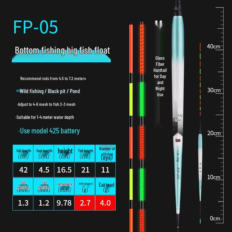 High Sensitivity Dual-Use Electronic Fishing Float for Crucian Carp and Tilapia - Day/Night Bright, Hard Tail Design for Wild & Black Pit Competition