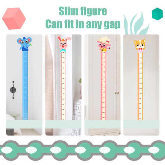 Kids Growth Chart Wall Sticker Bedroom Play Room Nursery Cartoon Animal Boys Girls Baby Height Measuring Ruler Decal
