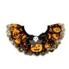 Creative Halloween Cat Dog Lace Necklace Adjustable Exquisite Pet Pumpkin Lace Collar Cute Cool Pet Bib Scarf Small Medium Pets