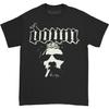 Herren Daunen-Gesicht Slim Fit T-Shirt Medium Schwarz