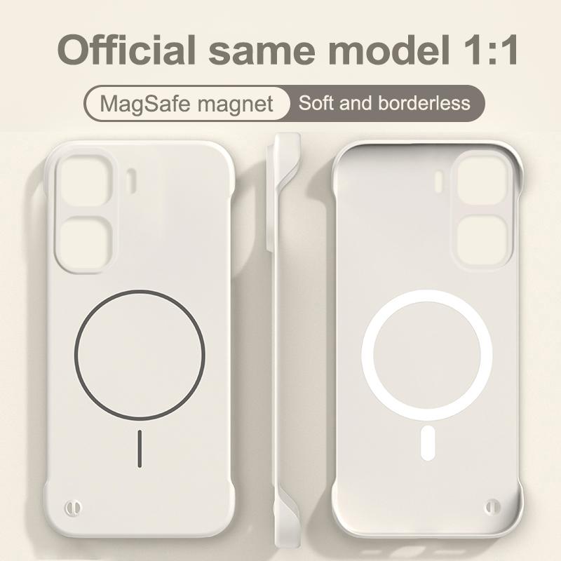 For Magsafe Frameless Case For VIVO IQOO Neo 11 Ultra Thin Hard PC Frosted Wireless Charging Shockproof Back Case for IQOO Neo11