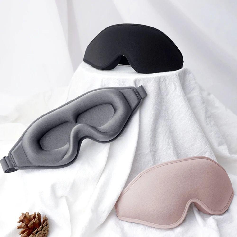 No Pressure Blackout Eye Mask Deep Contoured Eye Cover Ergonomic 3D Sleep Eye Shade Travel Use