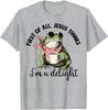 Lustiges christliches Frosch First of All Jesus Thinks I'm A Delight Unisex T-Shirt