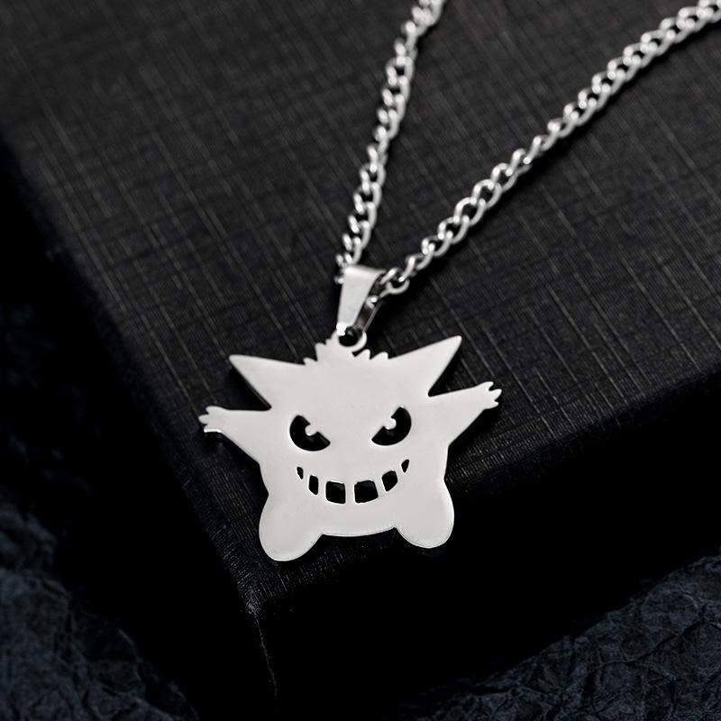 Pokemon Hollow Gengar Necklace Hip-Hop Jumper Sweater Chain Pokemon Pendant