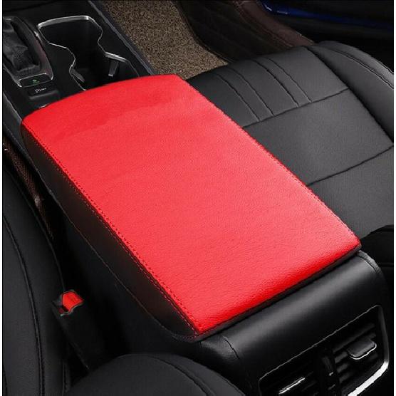 Fit For Honda Accord 2018- Red Interior Car Armrest Box PU Leather Pad Cover