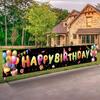 2D Large Happy Birthday Banner Yard Sign Colorful Letter Outdoor Birthday Party Supplies