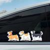 3 Piece Cartoon Sticker Cute Pet Dog Husky Corgi Car Stickers Waterproof Vinyl Decals Auto Body Window Bumper Decor Motorcycle Helmet Stickers TM205