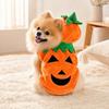 Winter Dog Coat, Warm Thick Vest for Small Medium Dogs, Leash Compatible Snowsuit, Cute Pumpkin Costume for Puppy