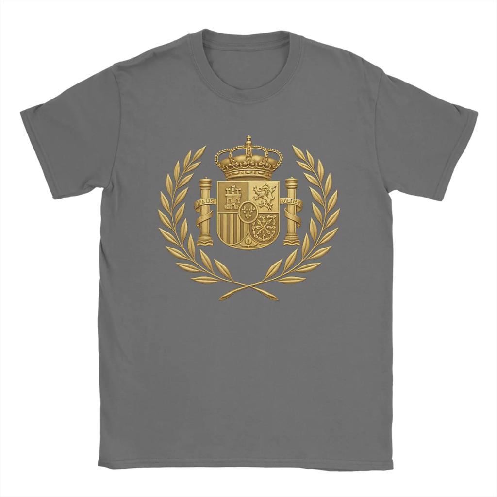 Spain Coat Of Arms Spanish Emblem Espania Tshirt Summer 100 Cotton T Shirts For Unisex Trending Loose Tee Shirt Short Sleeve Tops