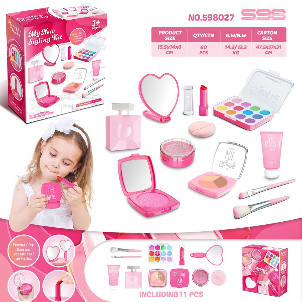 Children'S Cosmetic Set, Simulated Makeup Jewelry, Uncolored Playhouse Girl Toys 3-5 Years Old
