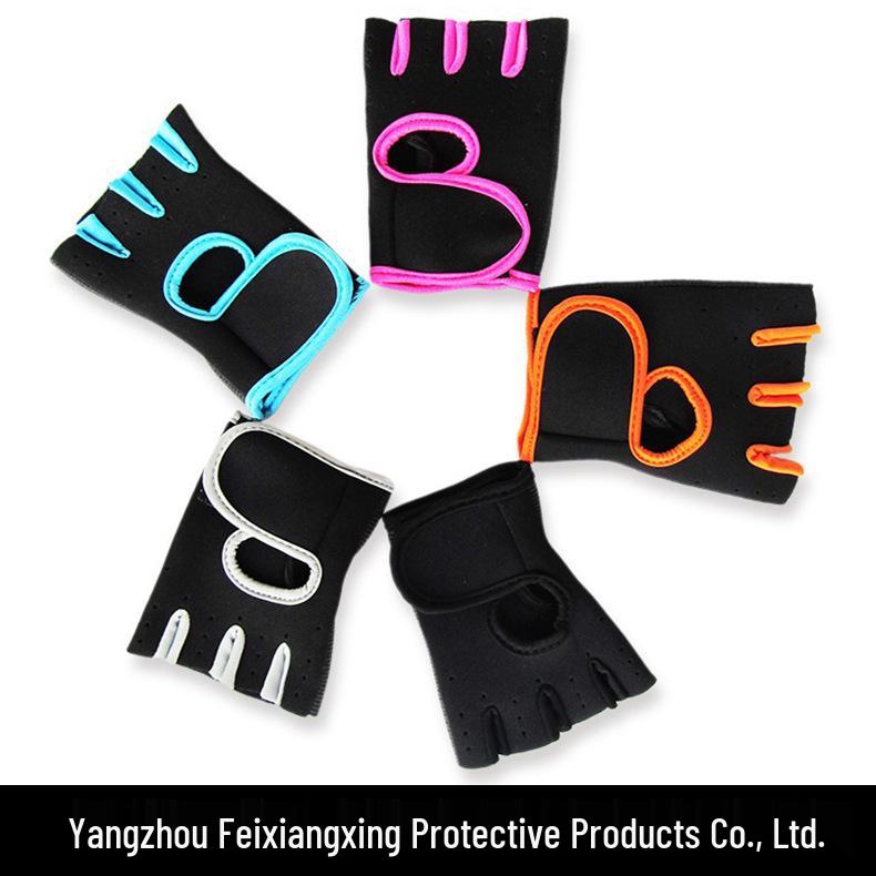 Unisex Half Finger Fitness Gloves - Breathable, Non-slip Weightlifting  Training Palm Protectors Black XL