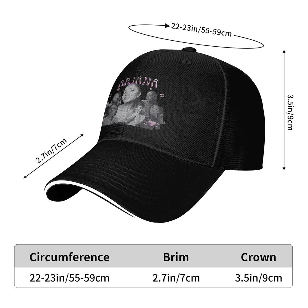 Casquette de Baseball Ariana Grande d'Été Randonnée Pêche Rétro Y2K Imprimé Casquette Trucker Protection Solaire Hommes Adultes Casquette Snapback