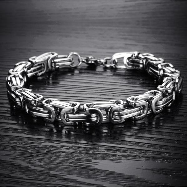 

Bracelet Silver European and American Titanium Steel Emperor Chain Domineering Men s Keel Chain