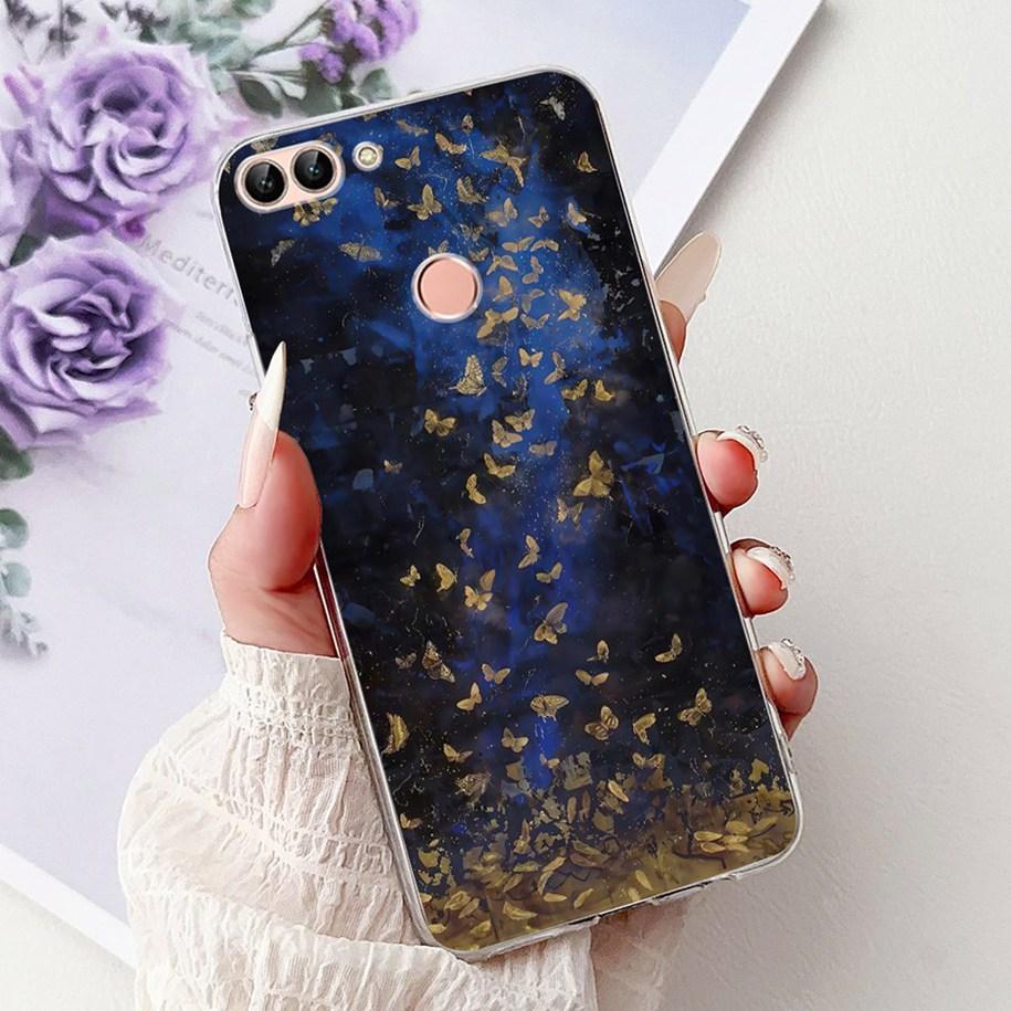 For Huawei P Smart Case FIG-LX1 FIG-LX2 FIG-LX3 Cover Luxury Dragon Lion Soft Silicone Phone Cases For Huawei Psmart 2018 Bumper