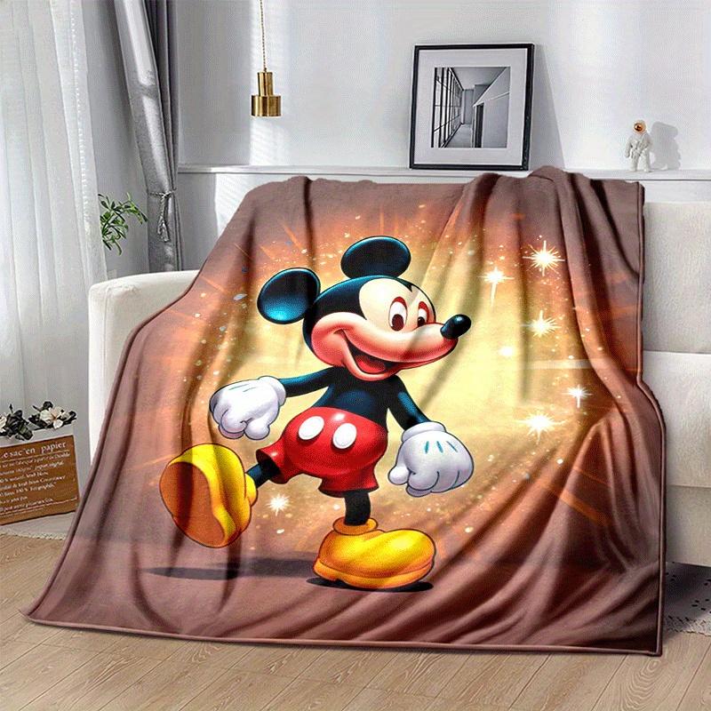 1pc Mickey Printing Blanket - Soft, All-Season Throw for Living Room, Bedroom,Personalized Gift with Adorable Cartoon Design
