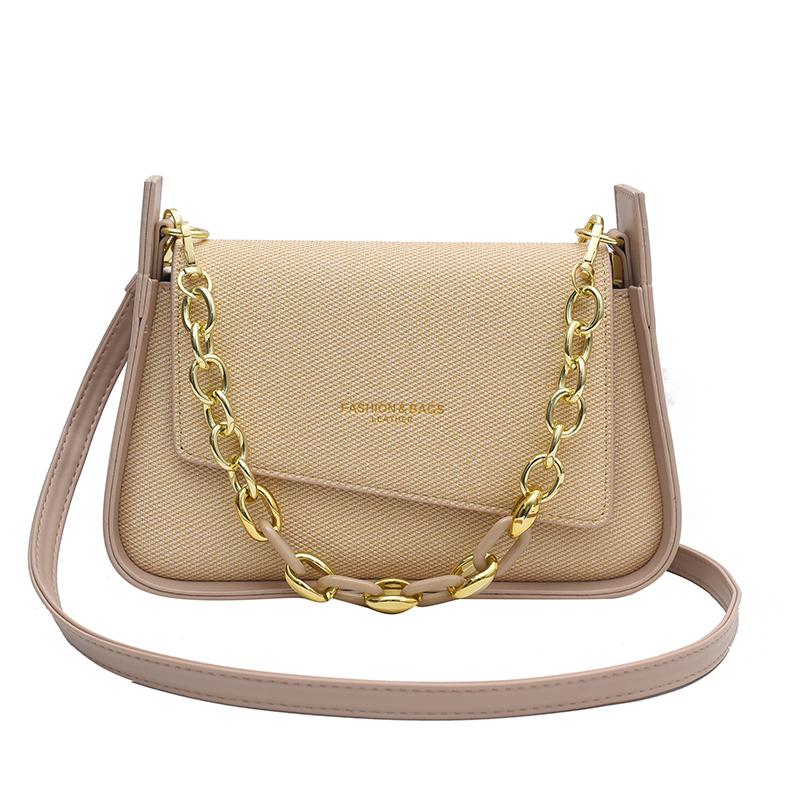New Fashion Luxury Chain Simple Women's Underarm Shoulder Bags PU Leather Brand Large Capacity Handbags