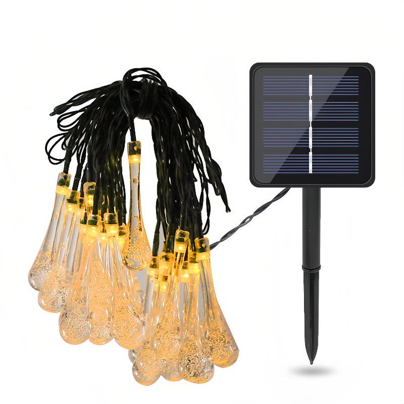 Outdoor Solar-Powered Waterproof LED Bubble String Lights for Christmas Decoration