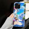 Greece In Summer Santorini Case for iPhone 13 12 Mini 11 Pro Max Soft Phone Cover X XS XR 7 SE 8 Plus 6 6S 5 5S Silicone Black C