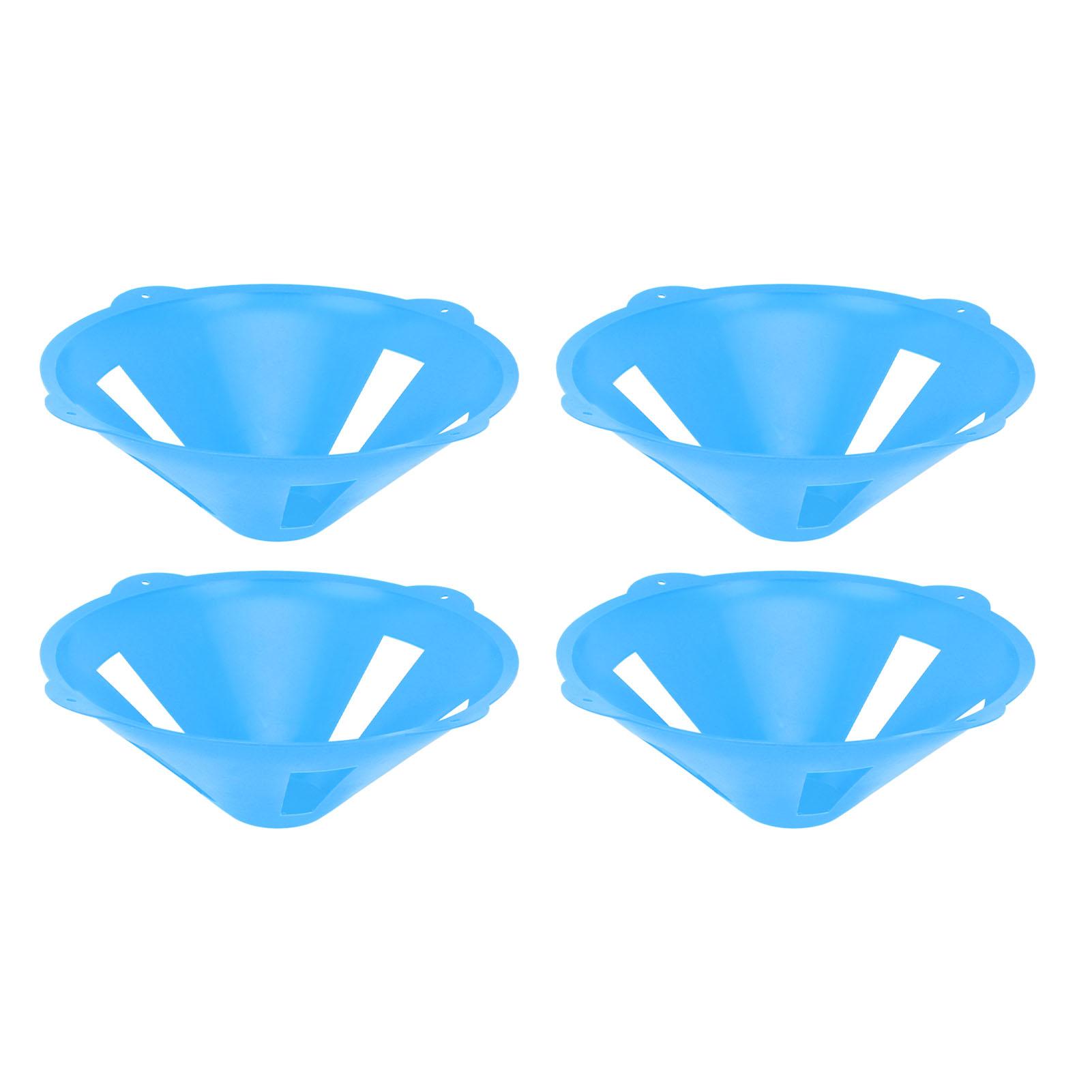 10Pcs Soccer Disc Cones Thickened Hollow Sports Fitness Training Cones Windproof Soccer Training Aids Blue