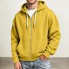 Men's Full Zip Hoodie Drop Shoulder Sleeves, Casual Long Sleeve Sweatshirt for Everyday Wear