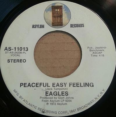 7-Zoll Schallplatte EAGLES - Peaceful Easy Feeling AS11013 Asylum Records 1972 US Rock Gebraucht
