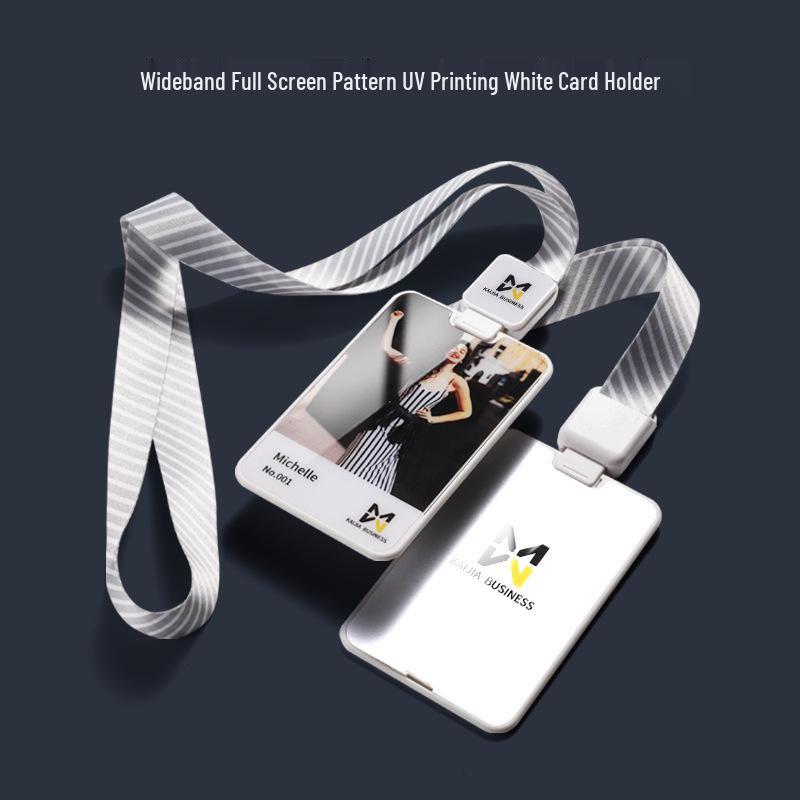 Retractable Full-Screen ID Card Holder Lanyard - Personalized Creative ID and Meal Card Holder