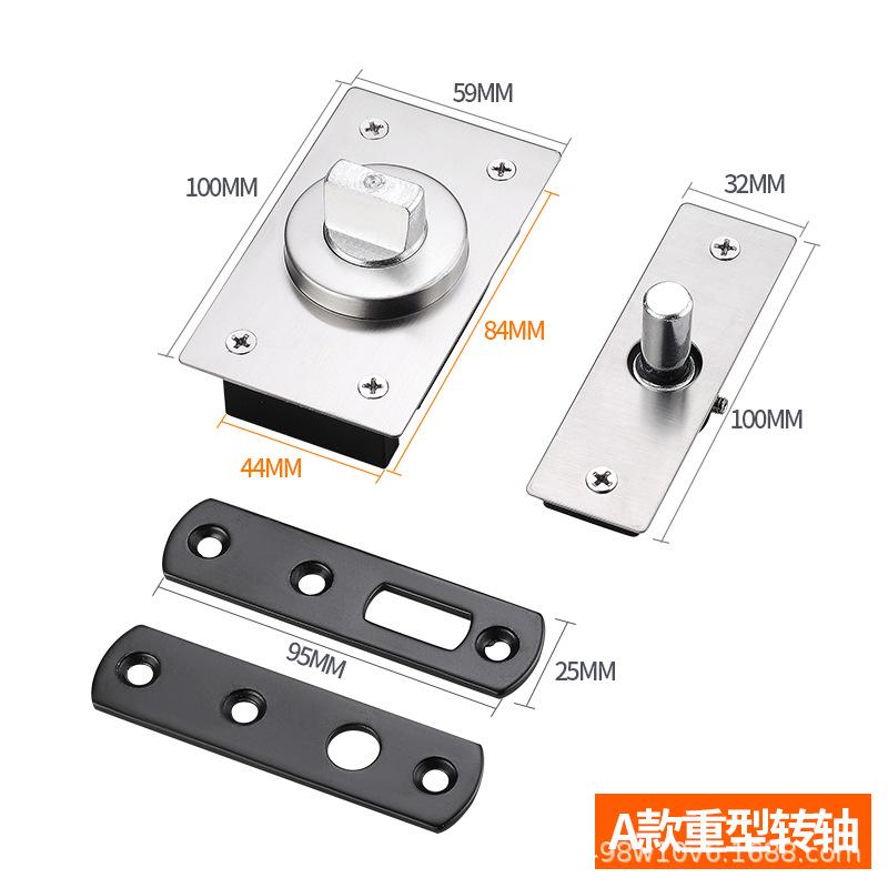 Heavy-Duty Stainless Steel Invisible Rotating Door Hinge with Hidden Up-Down Heaven and Earth Shafts