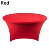 1PC Table Cover Solid Color Table Mat Round Tablecloth Elastic For Cocktail table Party Supplies