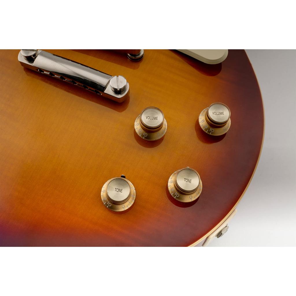 Musiclily Pro Inch Standard Reflector 2 2 for USA Les Top of Knobs, Volume, Tone, Paul/SG Guitars, Gold/Gold (Set 4)