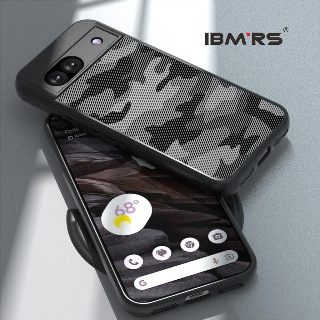 (Comes with wrist strap)IBMRS for Google Pixel 8a Case ,Camouflage PC Hard Back Soft edges Airbag Shockproof Transparent matte Back Cover Phone Case