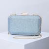 Light Blue Bag Bling Wedding Luxury Designer Handbag Clutch Purse for Women Unique PU High Quality Cross Body Over Shoulder Bag