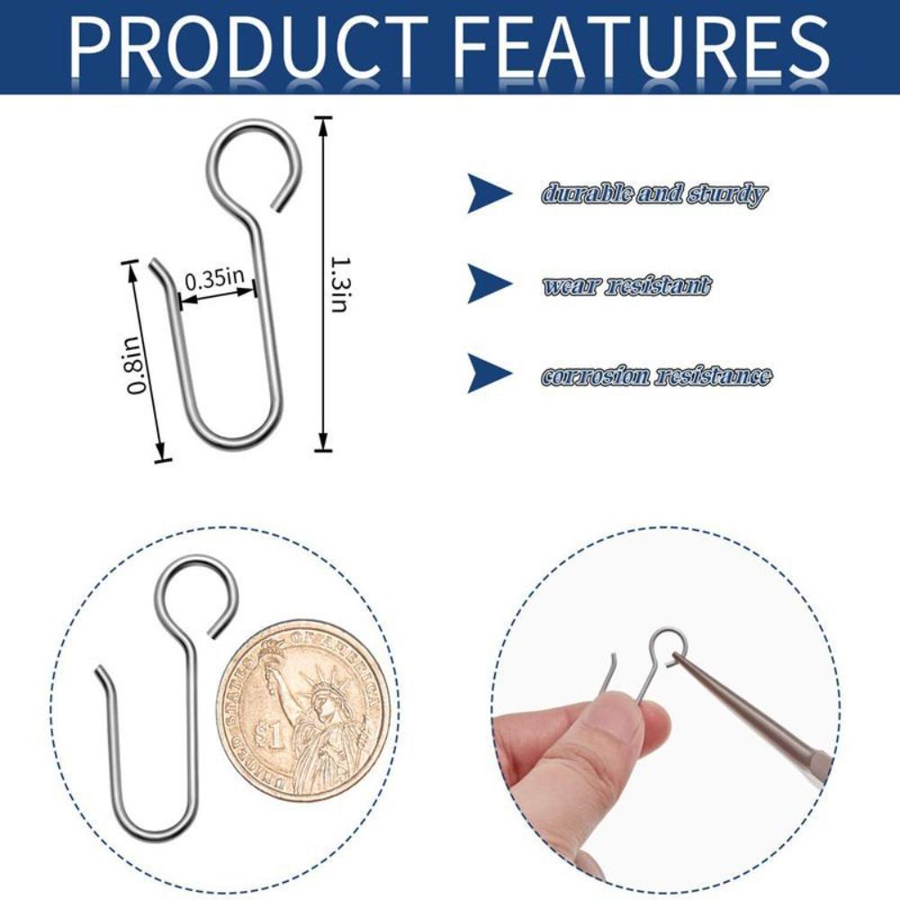 20 ks Stropní háčky na závěsy, Drapérie, Věšák na sprchový závěs, Nový háček s kolíčkem