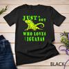 Kids Just A Boy Who Loves Iguanas Reptile Cartoon Art Unisex T-shirt
