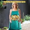 Garten-Ernte-Schürze mit großen Taschen, Verstellbare Gartenschürze zum Obst- und Gemüsepflücken