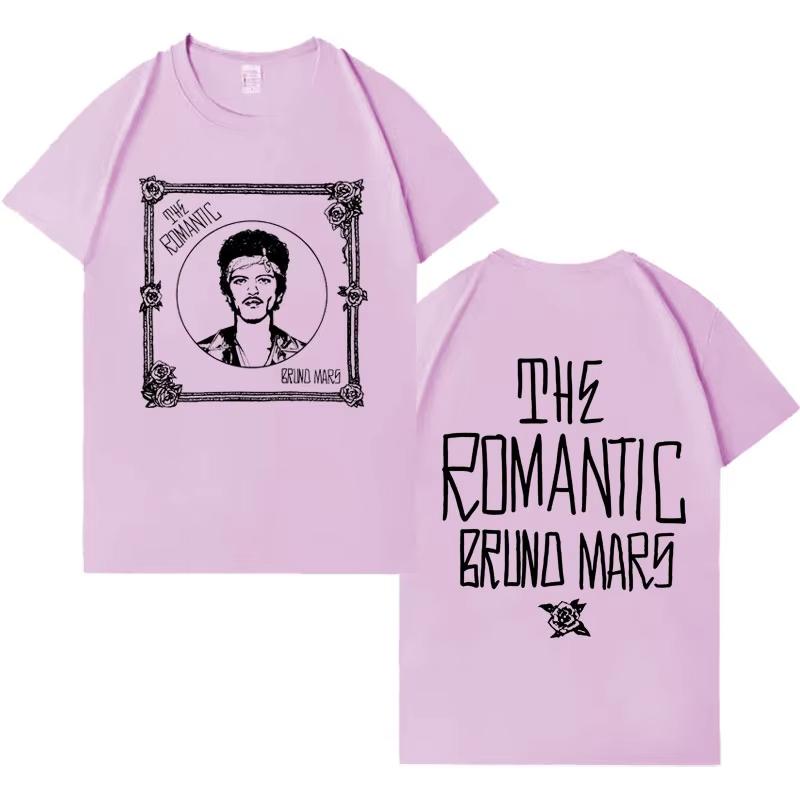 Singer Bruno Mars New Album Pop Tshirt Unisexs Women Casual Short Sleeve Tshirt Unisexs Aesthetic Breathable 2026 Spring Summer Top