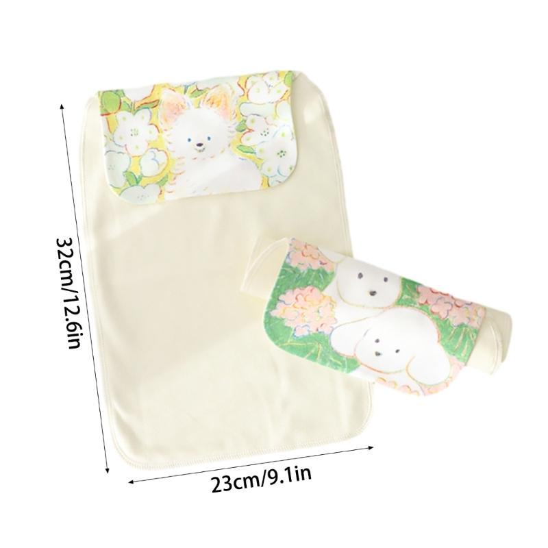 Set mit 2 sanften & saugfähigen Babyschweißhandtüchern, feuchtigkeitstransportierende Babyhandtücher, bunte & strapazierfähige Baumwolltaschentücher, Geschenk