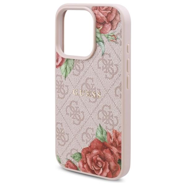 Guess Guhmp16Lp4Ropemcp Iphone 16 Pro    6.3 Różowy/Pink Hardcase 4G Flowers Print Magsafe